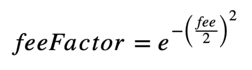 FeeFactor fórmula
