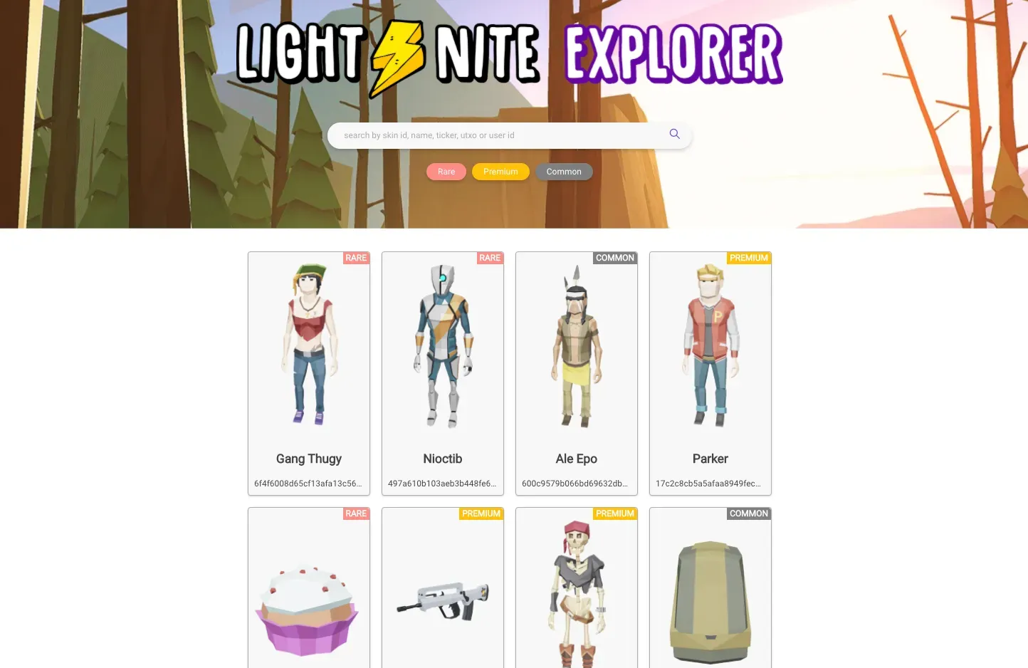 Comparativa de las skins de Lightnite