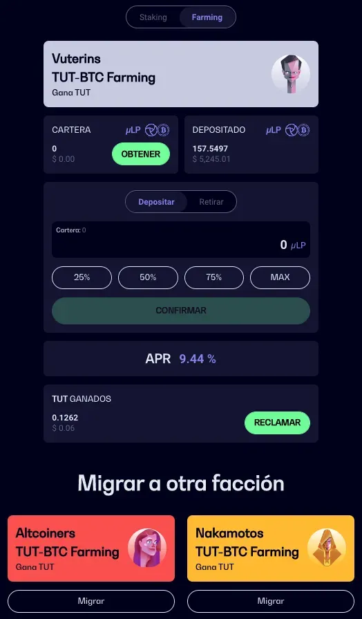 Migrar de facción Launchpad Tutellus