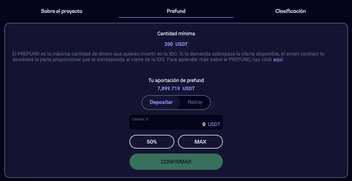 Prefund IDO Launchpad Tutellus