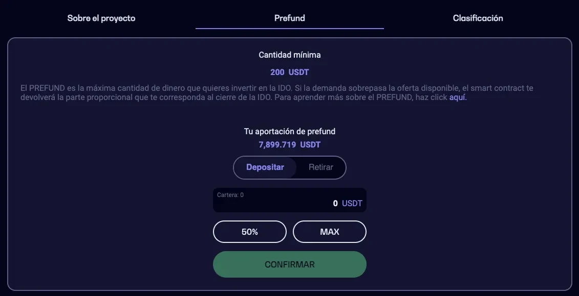 Prefund IDO Launchpad Tutellus