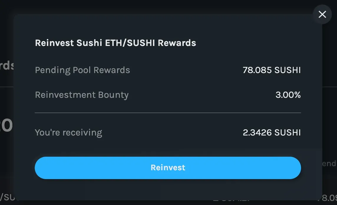 Desglose de rewards en pool de Alpha Homora